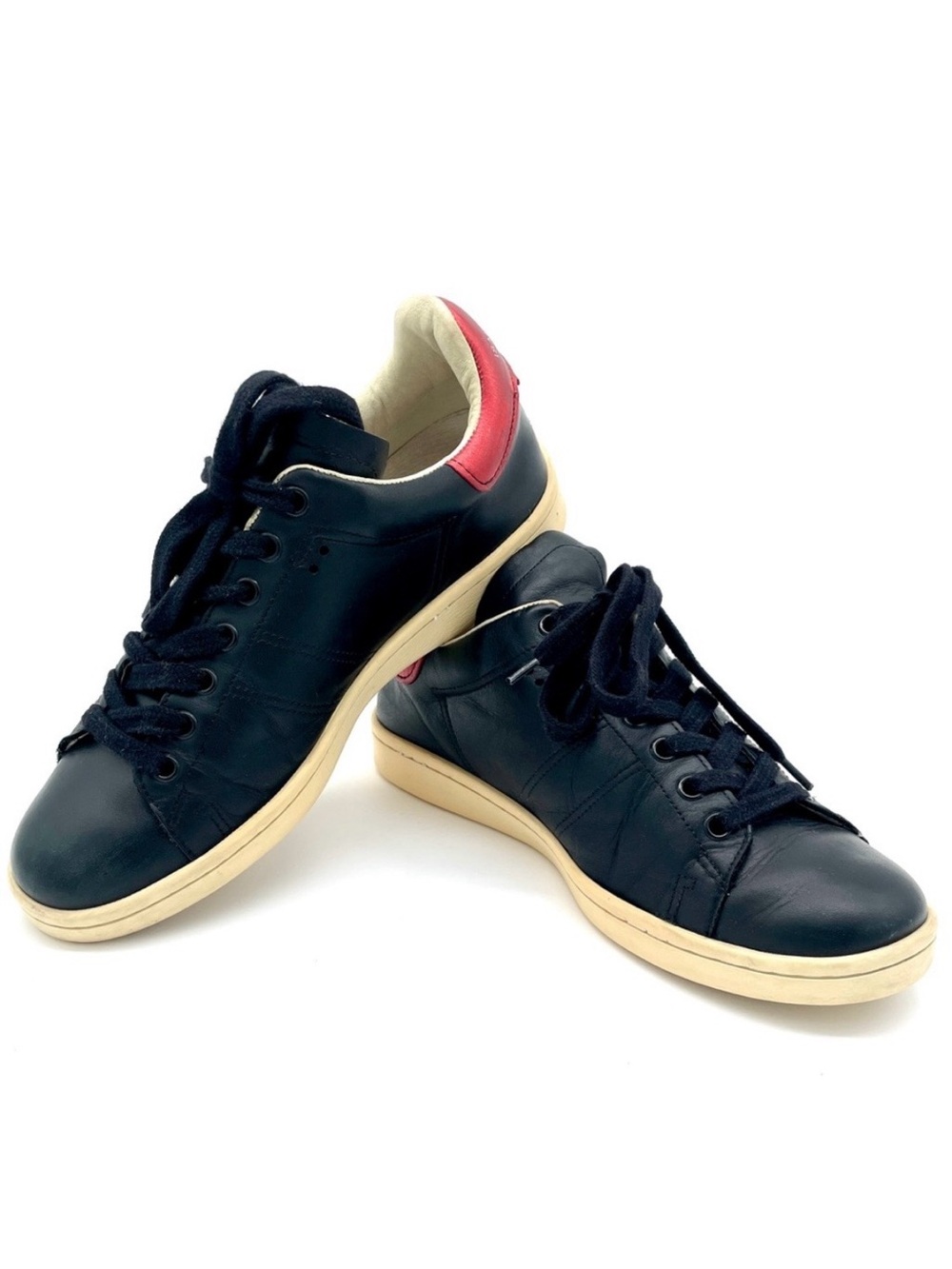ISABEL MARANT leather sneakers black and red 39
